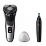 Philips S3143/02 Shaver Serie 3000 Wet & Dry con Cabezales Flexibles 5D y PowerCut, Plata brillante
